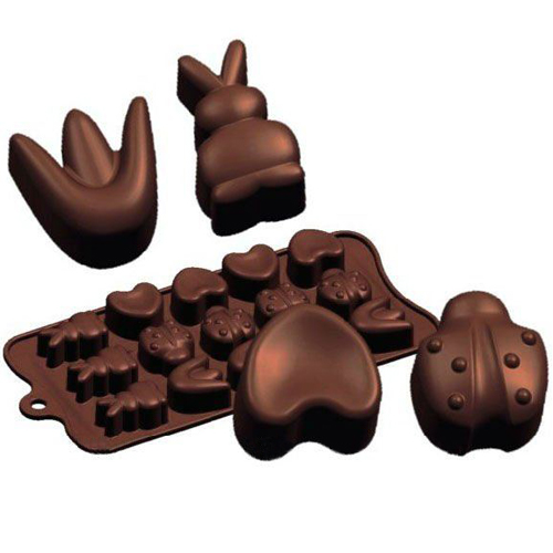 Fat Daddio's Fat Daddio's Silicone Chocolate Mold: Spring Assortment, 15 Cavities