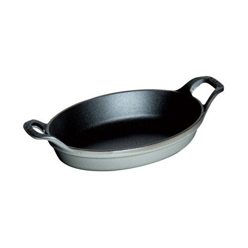 Staub Staub Oval Roasting Dish, Graphite Gray