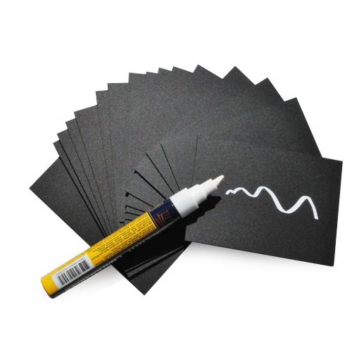 American Metalcraft American Metalcraft Securit White Chalkmarker w/ 20 Chalk-Tag Sign Cards Size A7