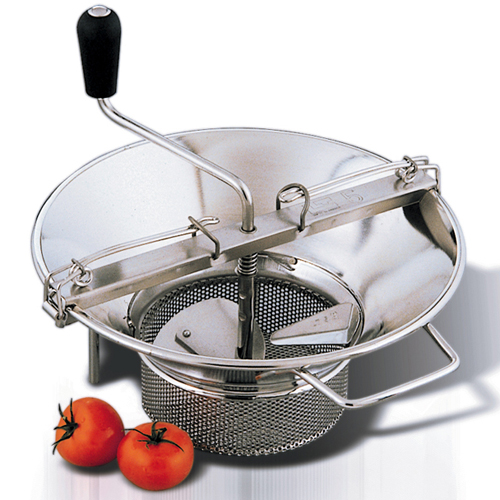 L. Tellier L. Tellier Mouli Food Mill (Tomato Strainer / Crusher) # M5, Tinned Steel, 8 Qt. Capacity