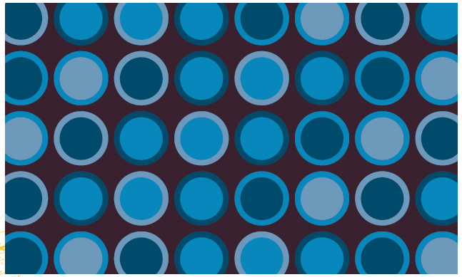 PCB Chocolate Transfer Sheet: Circles in Shades of Blue. Each Sheet 16
