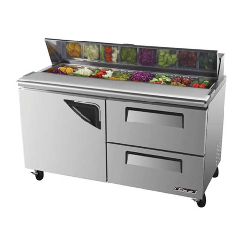 Turbo Air Turbo Air TST-60SD-D2 Super Deluxe 2 Drawer Sandwich Salad Table 16 Cu. Ft.