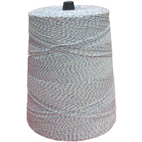 unknown Packaging Twine, 4 Ply, Blue and White. 2 lb Cone, 3,360 Yards