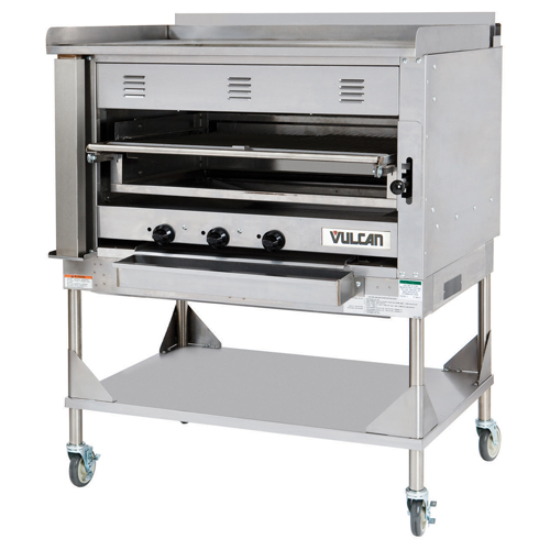 Vulcan Vulcan VST4B Heavy Duty Gas Ceramic Broiler with Griddle Plate