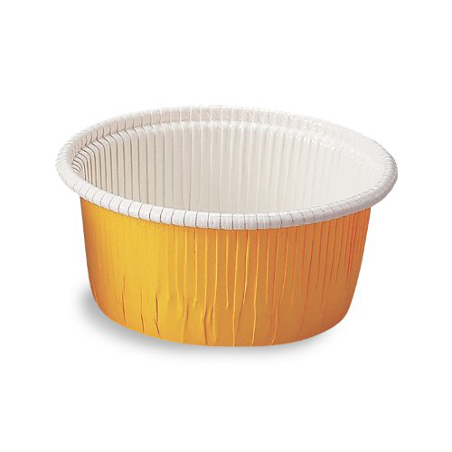 Welcome Home Brands Yellow Curled Disposable Paper Baking Cup, 6.8 Oz, 3.5" Dia. x 1" High, Case of 500