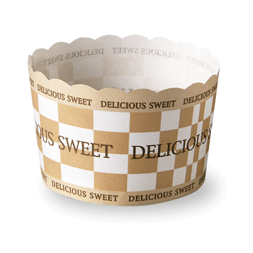 Welcome Home Brands Sweet Check Disposable Paper Baking Cup, 11.8 Oz, 3.1" Dia. x 2.4" High, Pack of 100