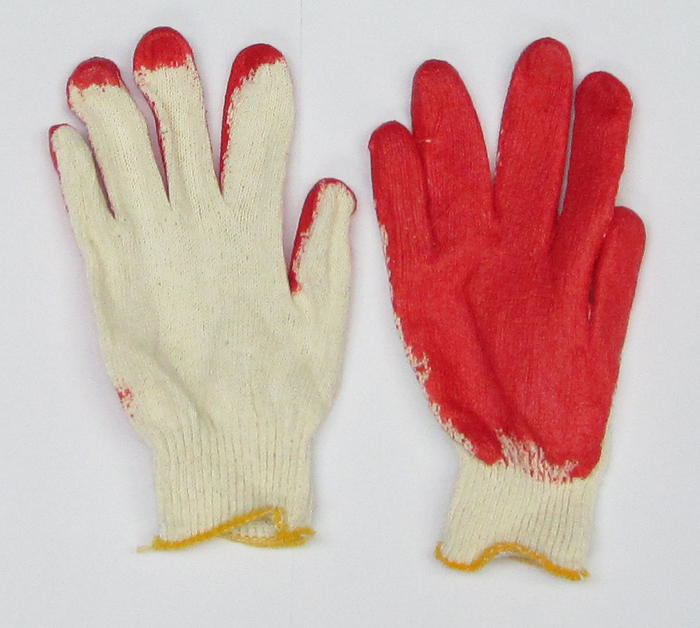 Confitwear Polyester Knit Gloves Finger Red Coated {10 PR.}