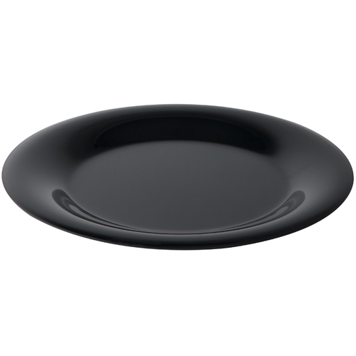 G. E. T. G. E. T. Melamine Plate, Wide Rim, Black Elegance Series - 7.5