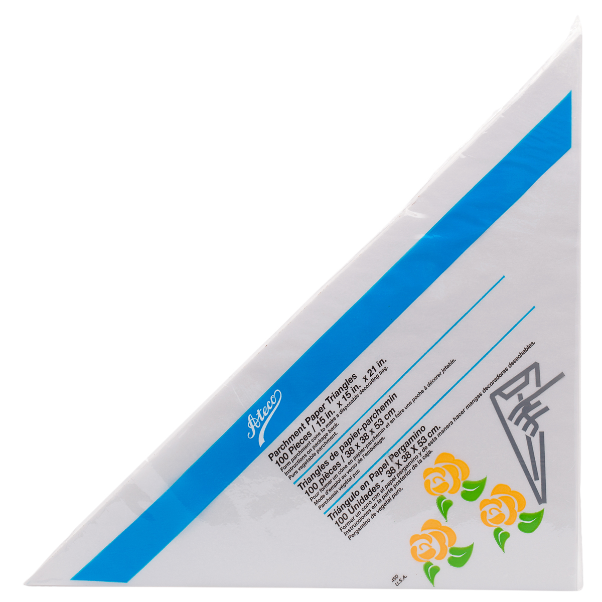 Ateco P/N 450 Parchment Triangles - Pack of 100