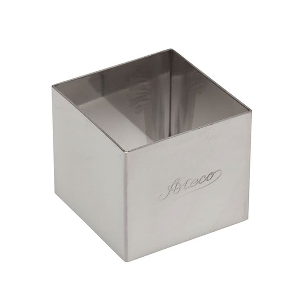 Ateco Stainless Steel Square Dessert Ring, 2" x 1.75" 