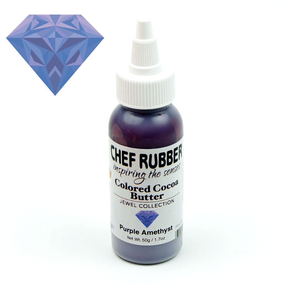 Chef Rubber Jewel Purple Amethyst Cocoa Butter, 50g/1.7 Oz