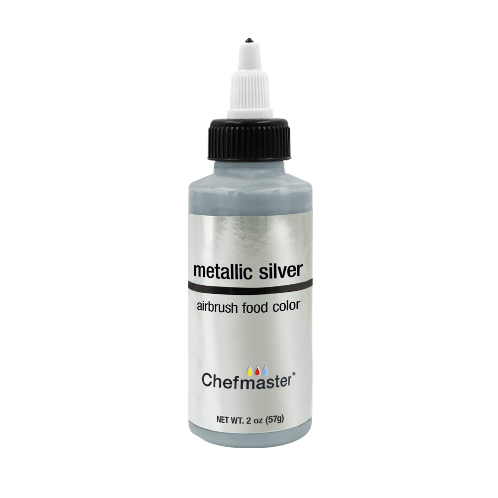 Chefmaster Silver Airbrush Food Color, 2 oz.