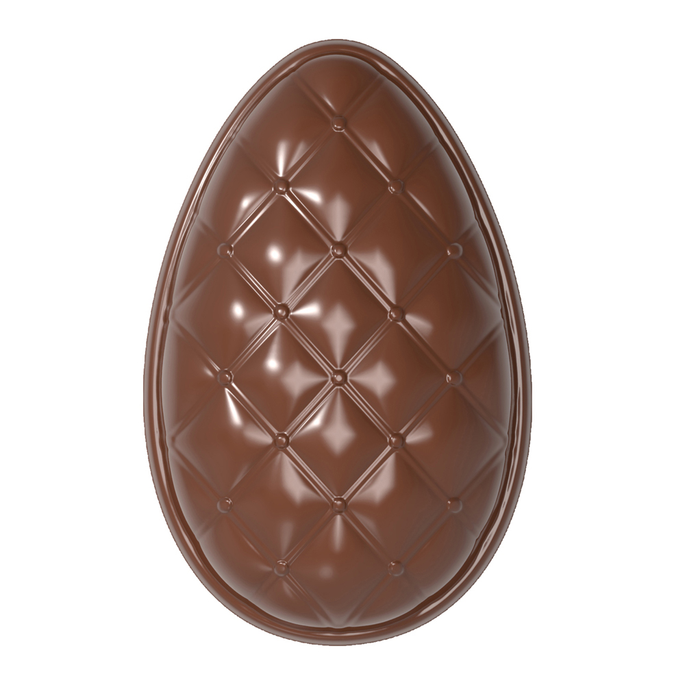 Chocolate World Polycarbonate Chocolate Mold, Chesterfield Egg, 1 Cavity