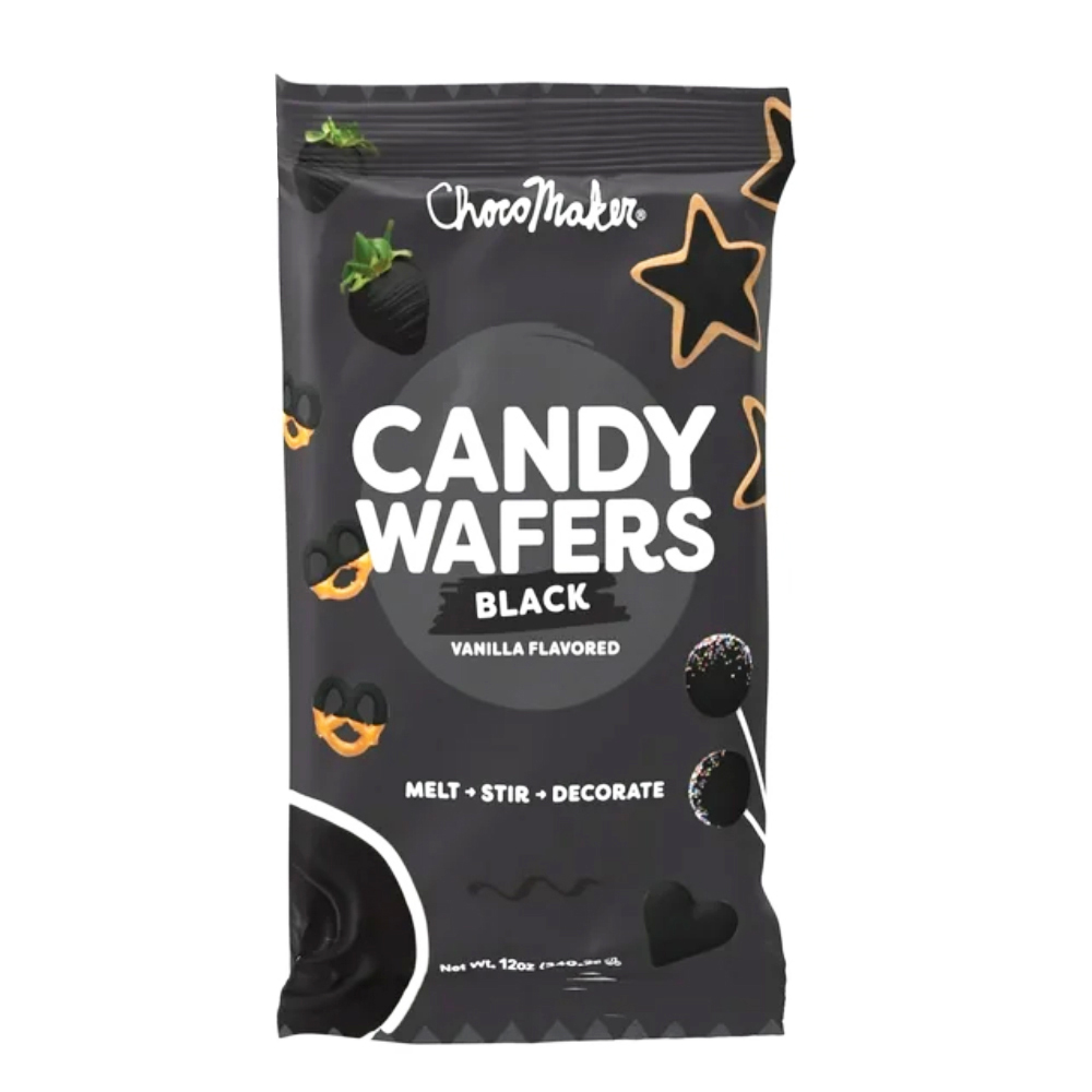 ChocoMaker Black Vanilla Flavored Candy Wafers, 12 oz.