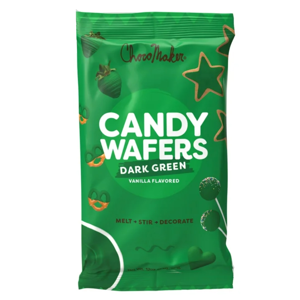 ChocoMaker Green Vanilla Flavored Candy Wafers, 12 oz.