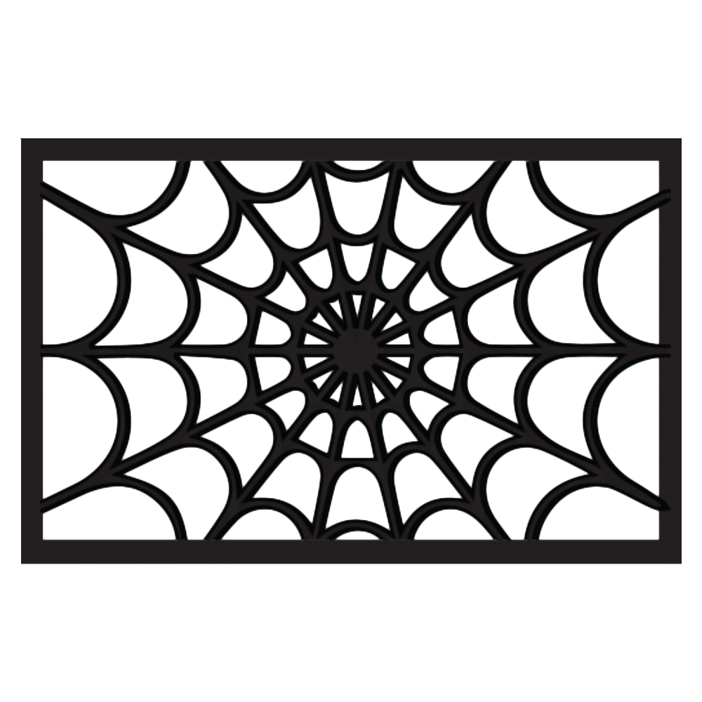 Crystal Candy Black Edible Wafer Paper Spider Web Cake Overlay - Pack of 2
