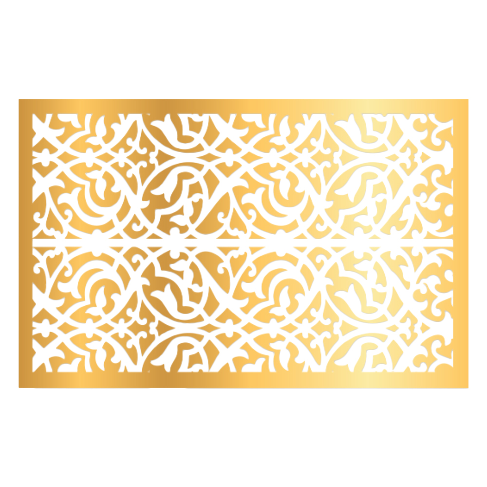 Crystal Candy Gold Edible Wafer Paper Lace Cake Overlay - Pack of 2