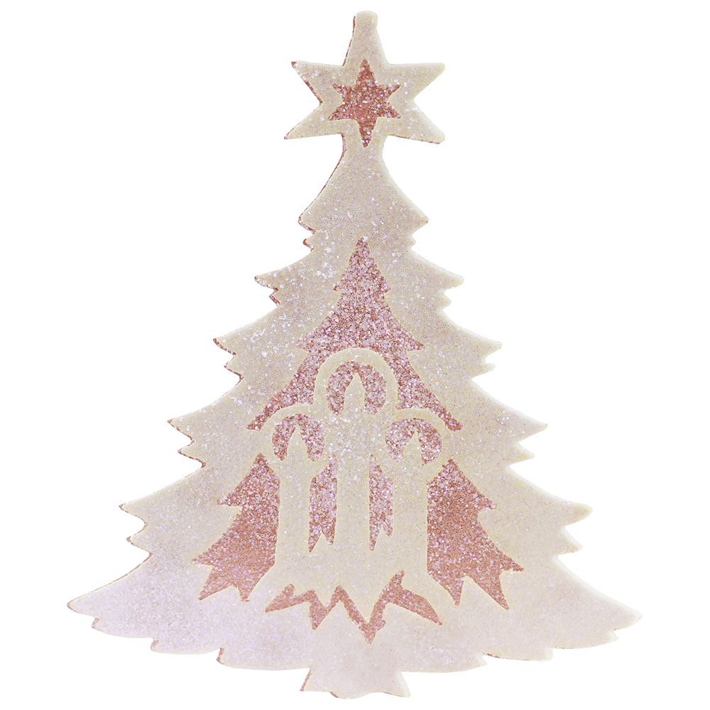 Crystal Candy Rose Gold Edible Christmas Tree, Pack of 7