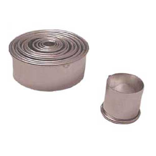 Cutter Set Heavy Duty Tinned Steel Plain Round - Pack of 12