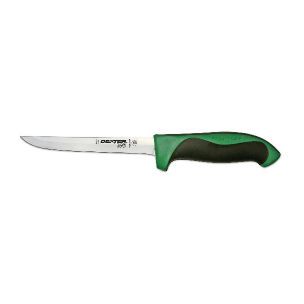 Dexter-360 6" Narrow Flexible Boning Knife, Green Handle