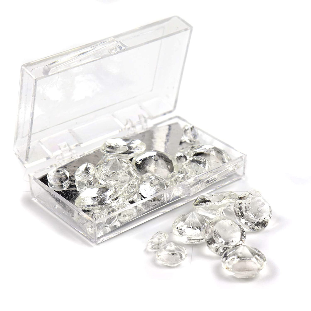 Edible Clear Diamond Jewels, 6mm, 8mm, 10mm & 12mm Pack