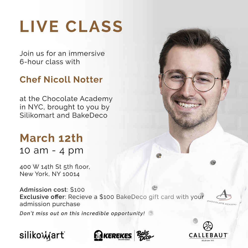 In Person Pastry Class with Chef Nicoll Notter