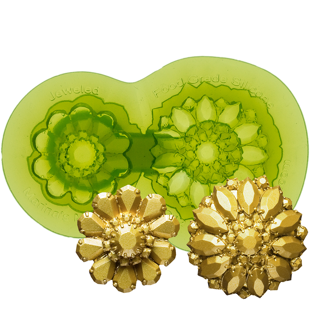 Marina's Glimmer Brooch Silicone Fondant Mold by Marvelous Molds