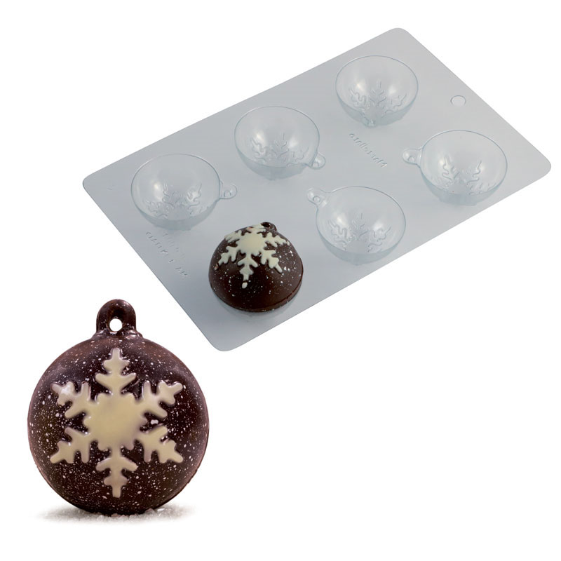 Martellato 20SF004 Polyethylene Chocolate Molds, Hemispherical Tree Ornament