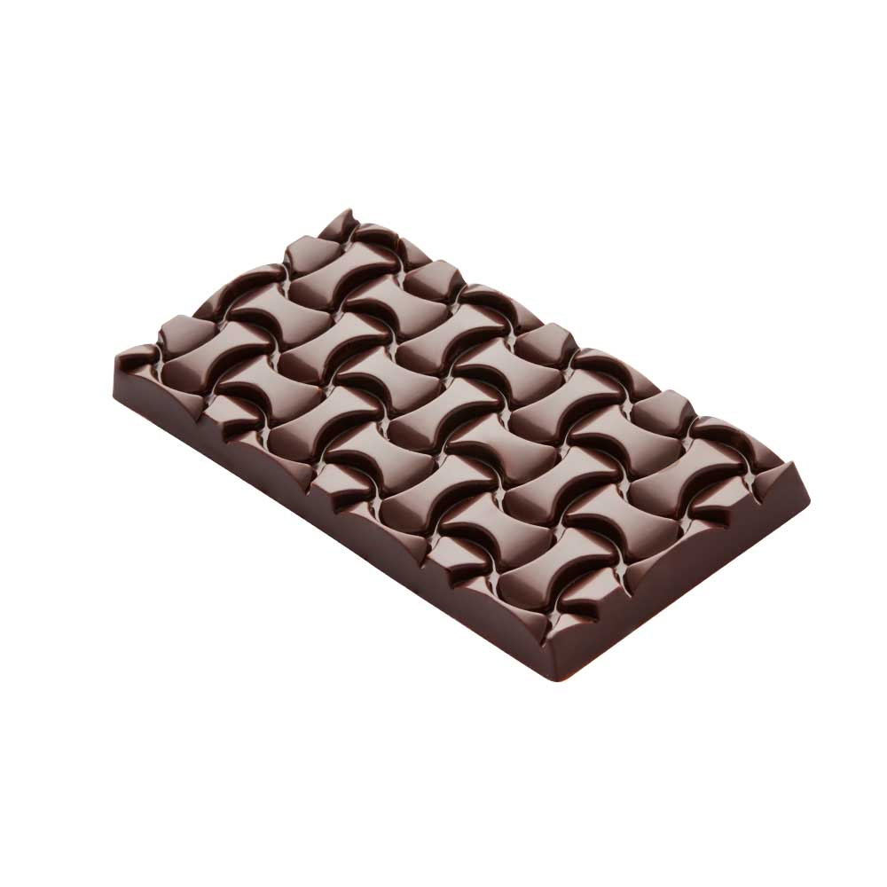 Martellato Polycarbonate Chocolate Mold, WAVE Bar, 3 Cavities 