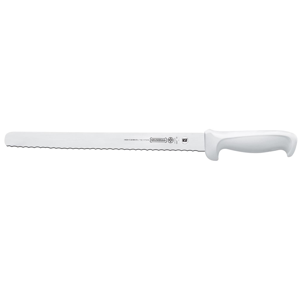 Mundial White 12" Serrated Edge Slicing Knife