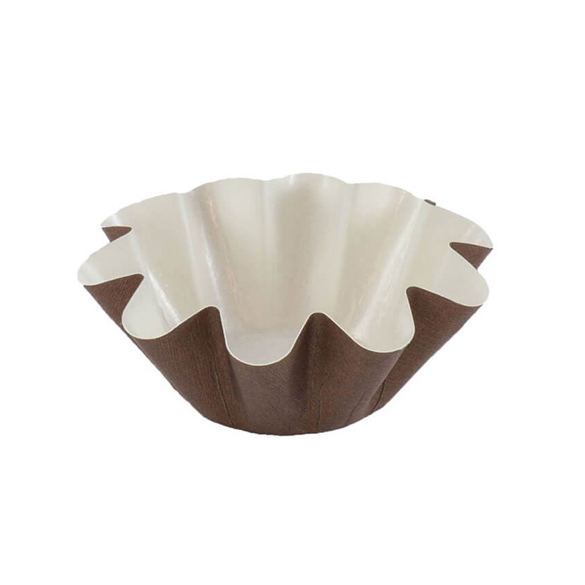 Novacart Medium Brioche Floret Disposable Baking Cup, 1-7/8" Bottom Dia, 3-9/16" Top Dia. x 1-3/8" High, Case of 3000