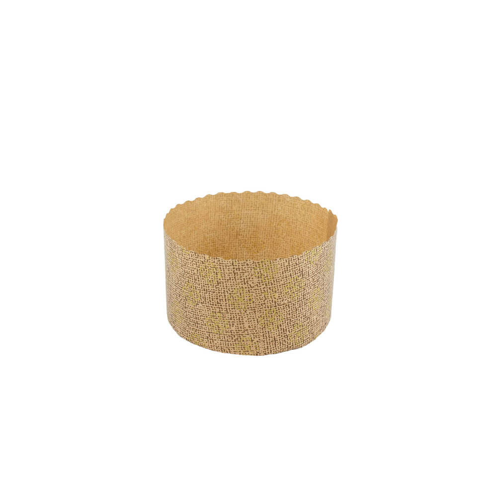 Novacart Panettone Disposable Paper Baking Mold 3-1/2" Diameter x 2-1/8" High - Pack of 100