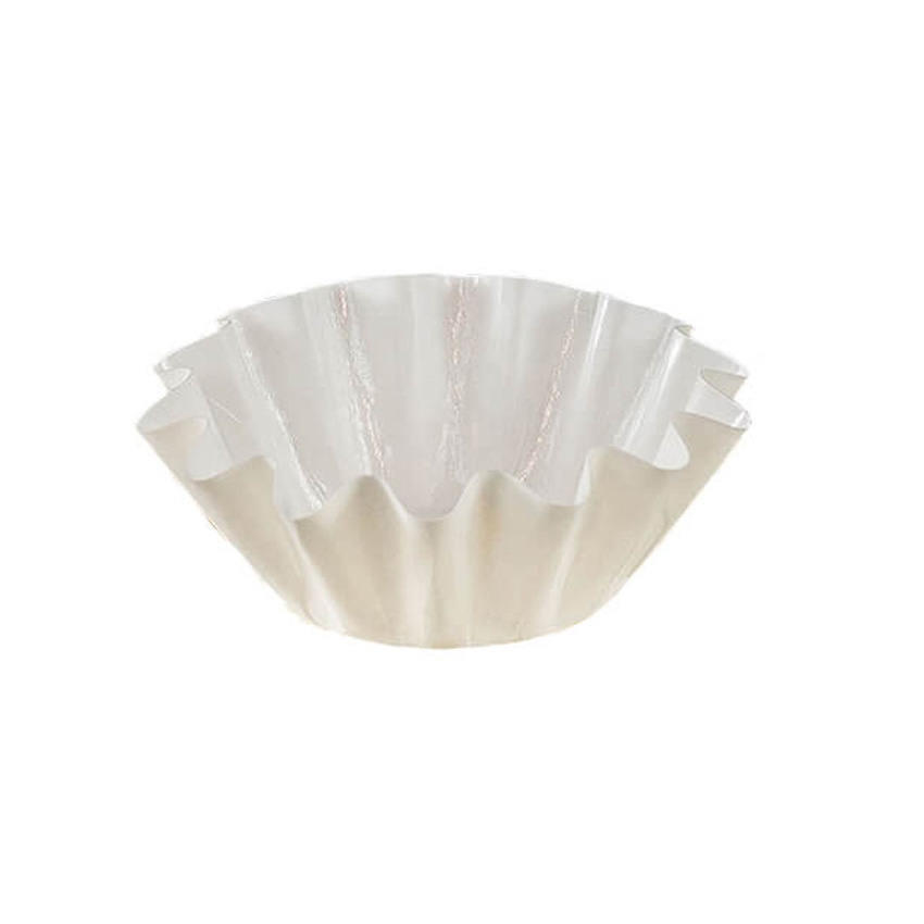 Novacart Small Brioche Floret Disposable Baking Cup, White, 1-3/4" Bottom Dia, 3" Top Dia, x 1-1/4" High, Case of 5280