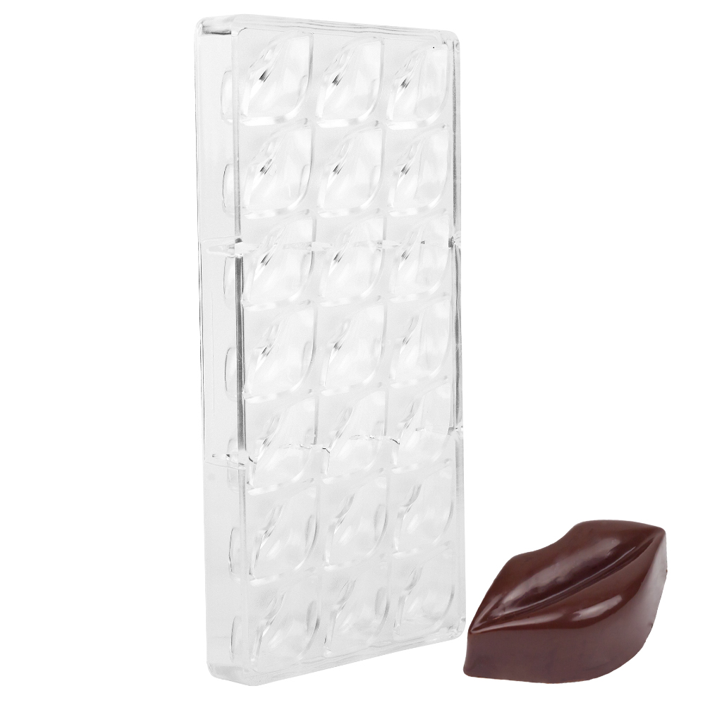 O'Creme Polycarbonate Chocolate Mold, Lips, 21 Cavities