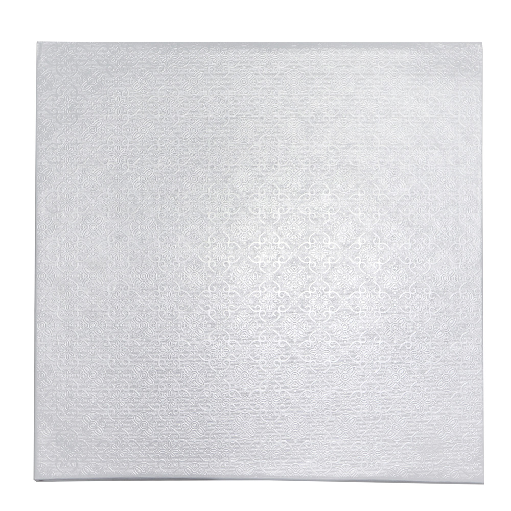 O'Creme Square White Cake Drum Board, 14" x 1/2" Thick, Pack of 5