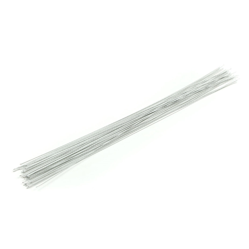 O'Creme 14" White Floral Wire, 50 Pieces