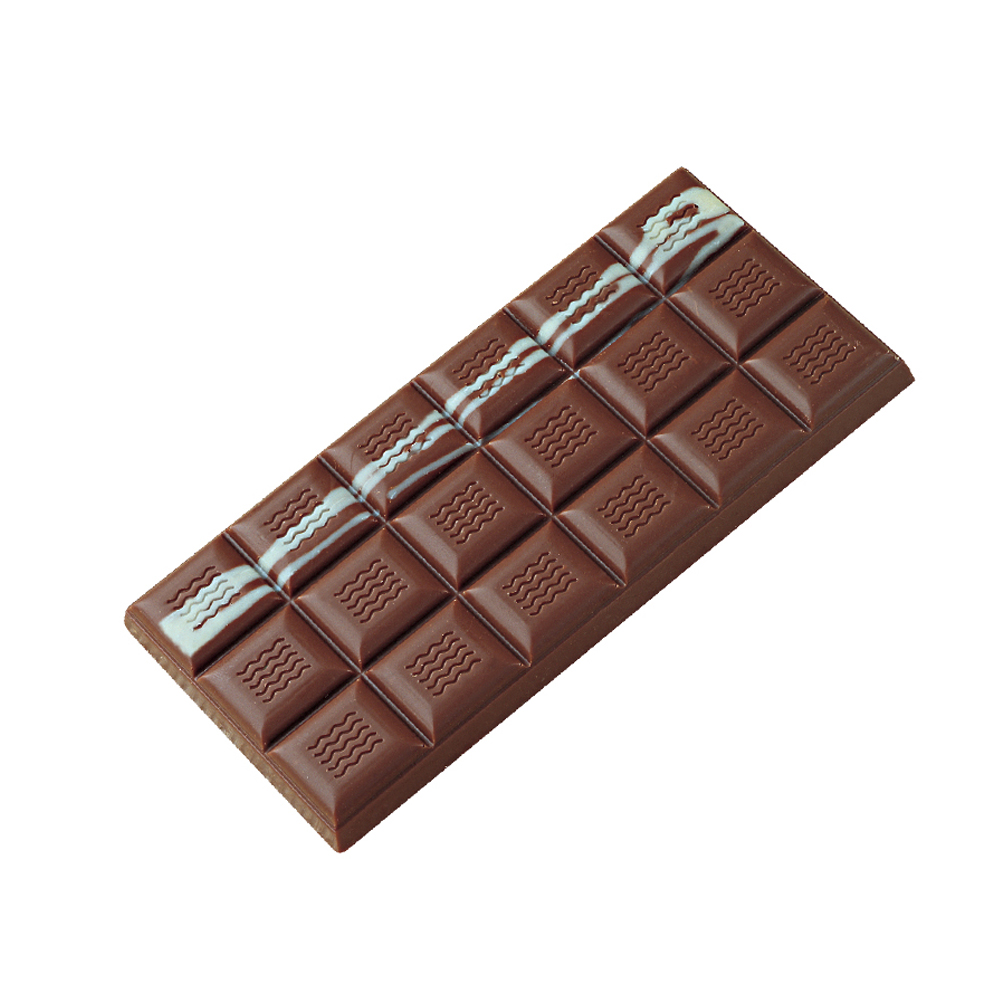 Polycarbonate Chocolate Mold 18-Part Tablet 69x149mm x 11 H.; 3 Tablets on Mold