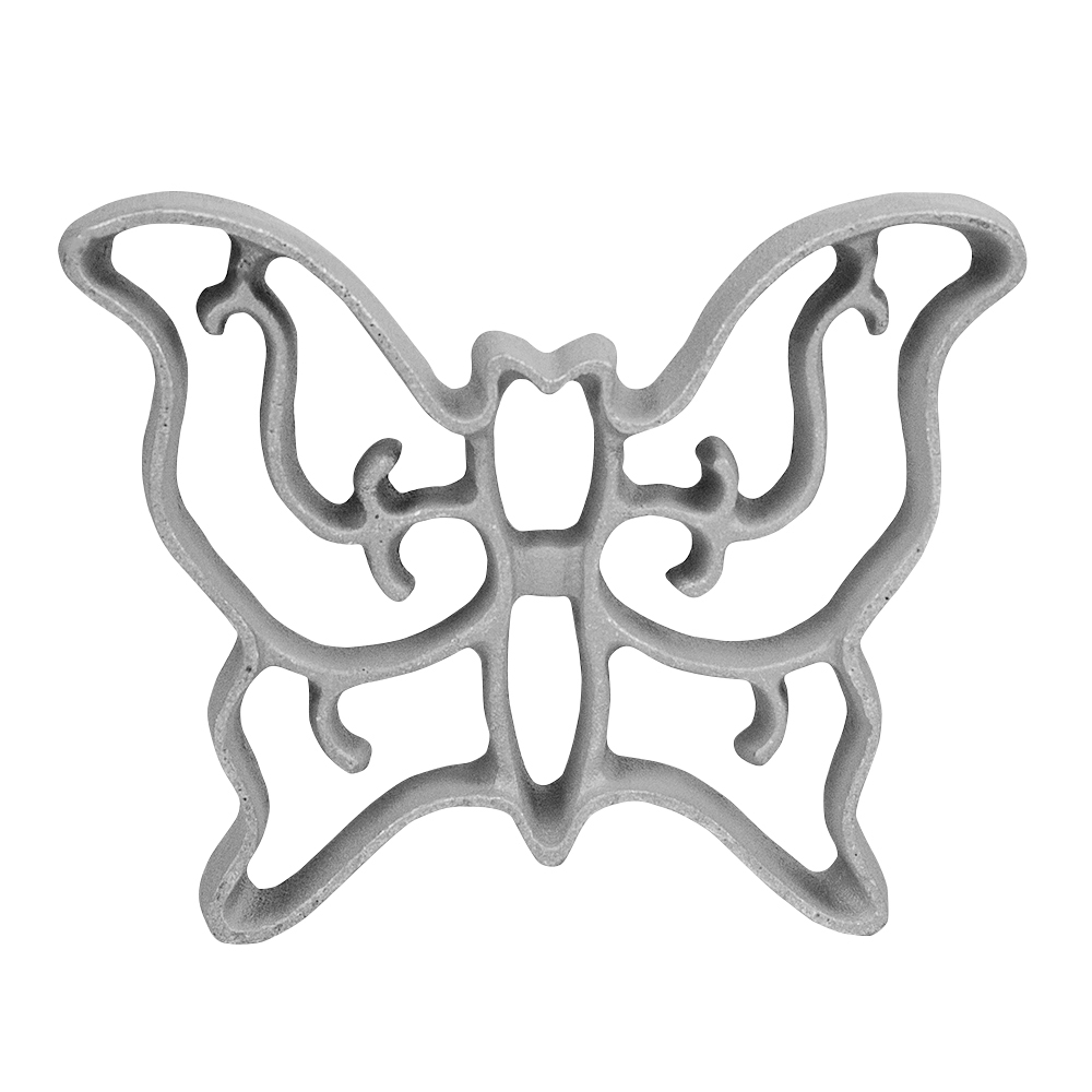 Rosette-Iron Mold, Cast Aluminum Butterfly Shape