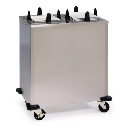 Lakeside Lakeside Mobile Heated Enclosed-Cabinet Dish Dispenser - 2 Stack, Square - Plate Size: 8-1/2