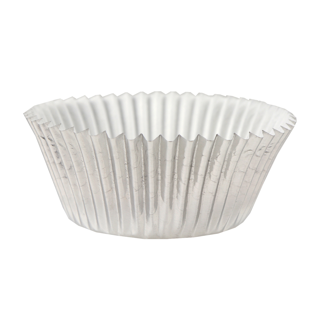 Silver Foil Cupcake Liners, 2" Dia. x 1 1/4" High, Pack of 500 