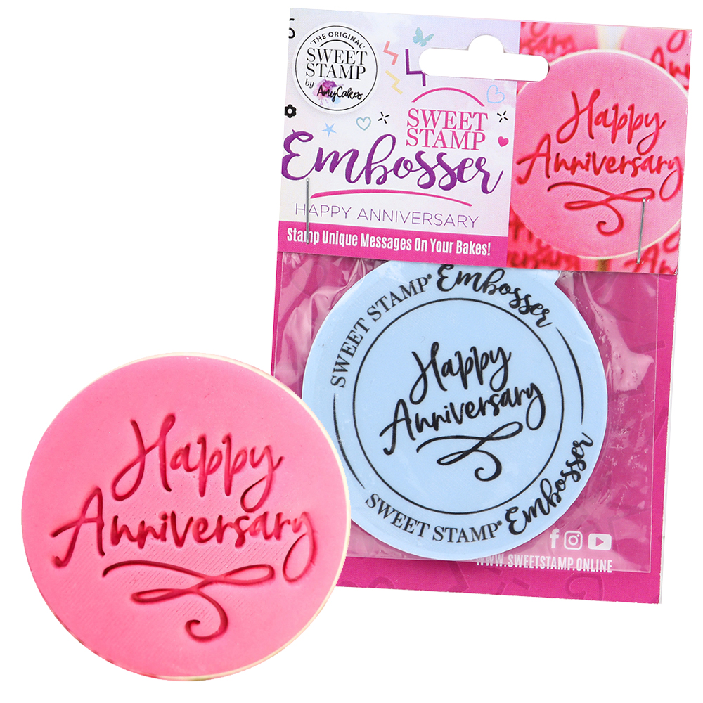 Sweet Stamp 'Happy Anniversary' Cookie & Cupcake Embosser