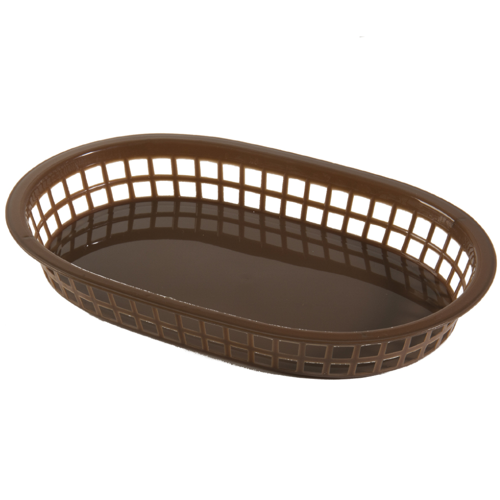 Update International Brown Fast Food Baskets, 10-3/4" x 7" x 1-1/2" - Case of 36