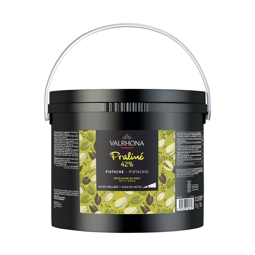 Valrhona Praline Pistachio 42% Fruity, 5 Kgs.