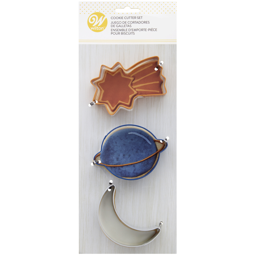 Wilton Metal Outer Space Cookie Cutters, Set of 3