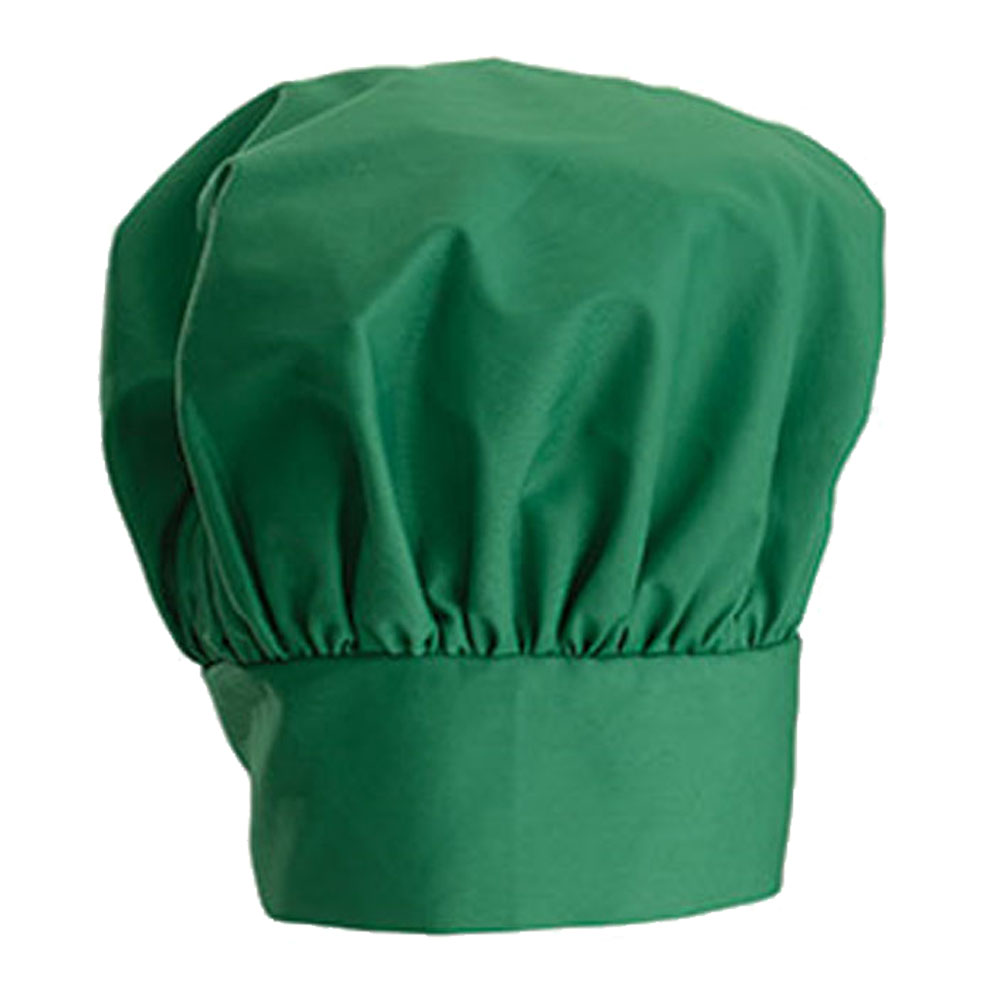 Winware by Winco CH-13 Chef Hat 13", Cotton/Poly Blend - Bright Green