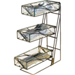 Cal-Mil 3 Tier Cutlery / Condiments Holder, Wire / Faux Glass - 1235-43