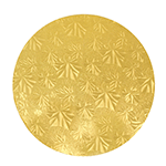 Round Gold Foil Cake Drum Board, 10" x 1/2" High, Pack of 6 