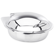 Eastern Tabletop Round MID/MAX Induction Chafer w/ Hinged Dome Cover - 6 Qt.