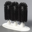 Carlisle 8" Triple Glass Washer Brush, Black Bristles