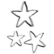 PME Set of 3 Rose Calyx Stainless Steel Cutters